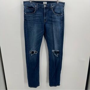 Hudson Blake Slim Straight Distressed Jeans 36